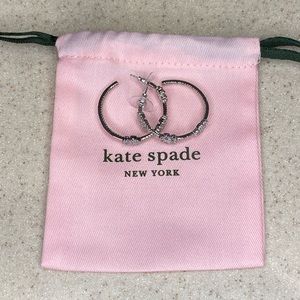 Kate Spade Gleaming Gardenia Flower Hoops NWOT